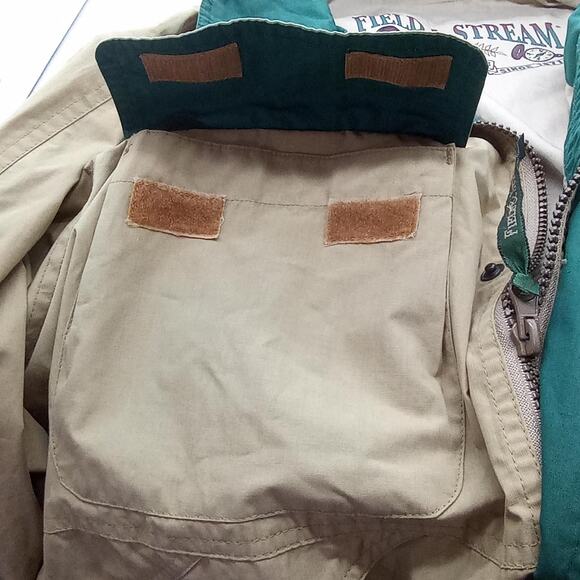 Field & Stream Barn Style Coat Men's Large Beige Canvas Zip & Snap Closure VTG - Picture 8 of 10